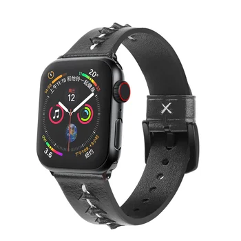 Каишка от естествена кожа за Apple Watch 49 мм 8 7 45 мм 41 мм Висококачествен дишащ взаимозаменяеми каишка за Iwatch 6 5 4 3 SE